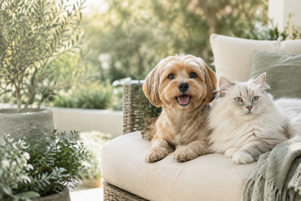 Cat and dog garden hero