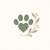 Heart paw botanical logo
