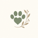 Heart paw botanical logo